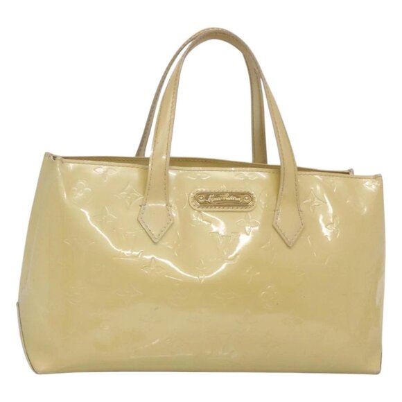 LOUIS VUITTON Monogram Vernis Wilshire PM Hand Bag Broncorail M91452 Auth - Picture 14 of 16